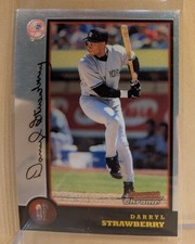 1998 Bowman CHROME #256 Darryl Strawberry Yankees RARE ICONC SUPER PREMIUM