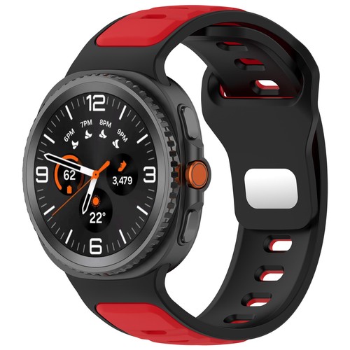 Bracelet sport en silicone bicolore pour Samsung Galaxy Watch8 Classic - Photo 40 sur 64