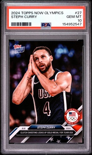 2024 Topps Now Olympics Stephen Steph Curry #27, NIGHT NIGHT GESTURE, PSA 10 QTY