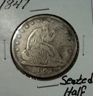 1847 Liberty Seated Silver Half Dollar