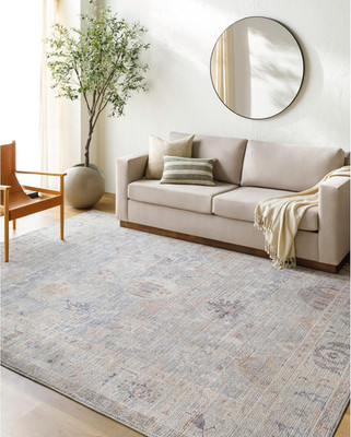 X Becki Owens Marlene Vintage Medallion Area Rug, 7'10'' X 10', Pale Blue