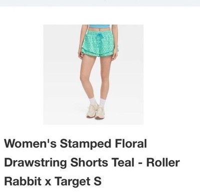 Roller Rabbit X Target Women s Stamped Floral Drawstring Shorts IN HAND Small