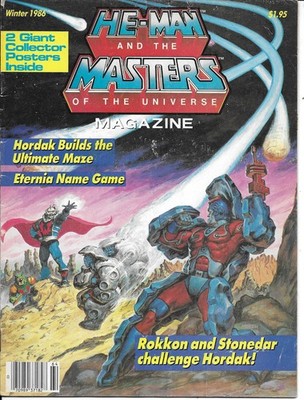 He-Man & Masters of the Universe Magazine #5 Telepictures 1986 Hordak w/posters