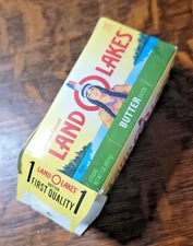 LAND O LAKES Butter Box Wax Carton Original Logo Mia Indian Maiden with wrapper