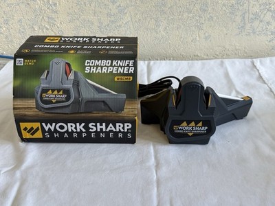 Work Sharp WSCMB Combo Knife Sharpener Electric & Manual Ceramic Rod New