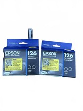 2x Epson 126 High Capacity Black Ink Cartridges 4 Total Pack Sealed NIB