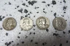 Franklin Half Dollars four coin lot us coins 90% silver
