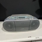 Vtg Sony CFD-S01 CD Radio Cassette Boombox Mega Bass CD-R RW Audio Portable Work