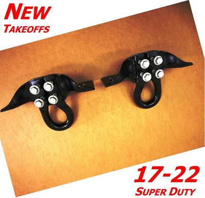 #ad OEM Ford Super Duty Front Bumper Tow Hooks Black Set F 250 F 350 2017 2026 $78.00