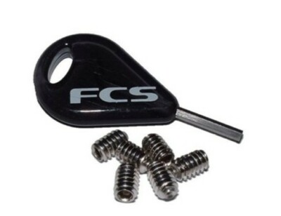 FCS Fin Key And 6 Grub Screws - New Genuine FCS Part - Key And Grub Screw Combo!