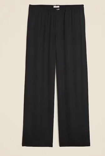 J Crew weicher Glanz Pyjama Lounge Hose Größe Small schwarz neu mit Etikett