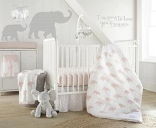 Levtex Baby Malawi Blush 6-pc Crib Bedding Set Includes Baby Blanket *New*