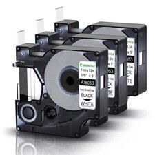 Compatible Industrial Heat Shrink Tube Labels 18053 3/8" for DYMO Rhino 4200 3PK