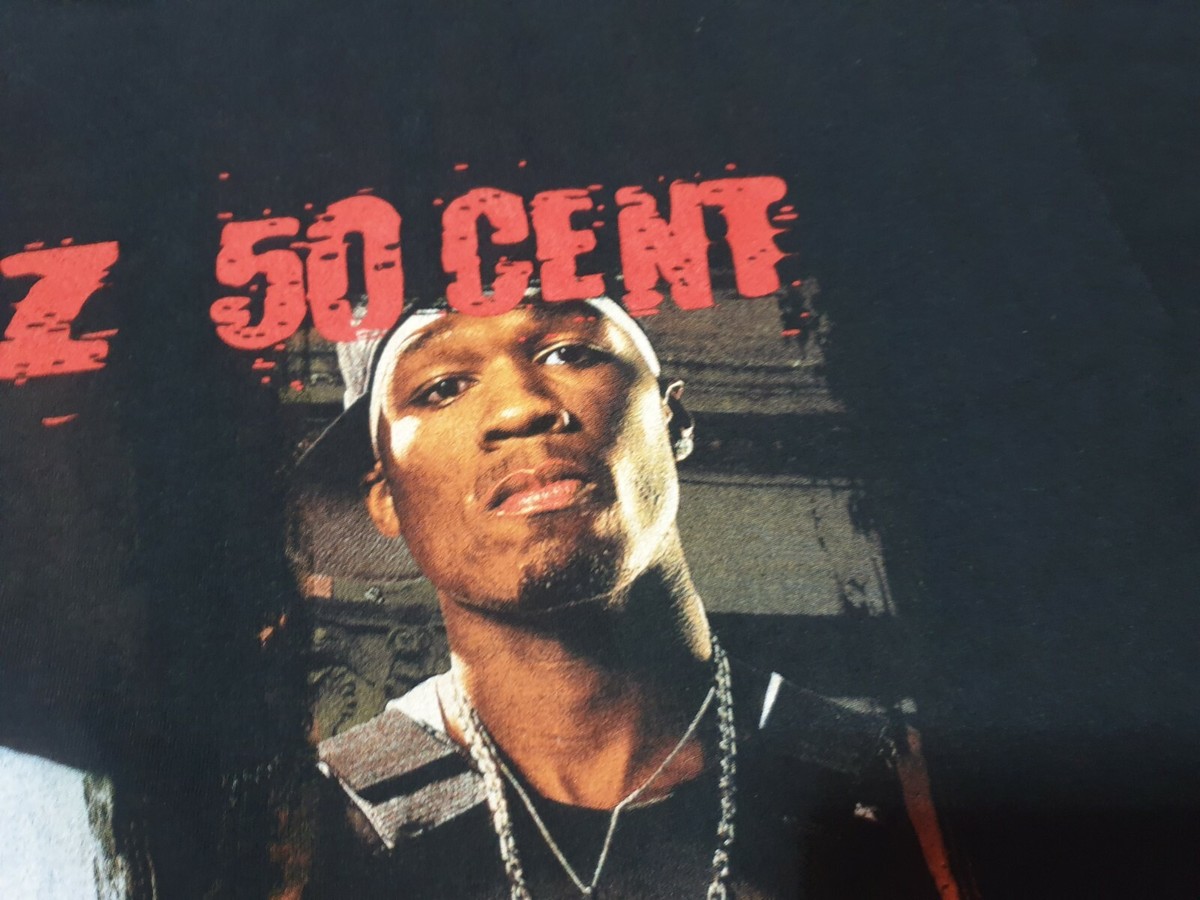 2003 Jay Z 50 Cent Roc The Mic Tour T Shirt Rare Hip hop Rap Tee 