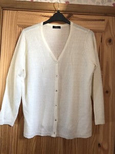 cream fine knit cardigan
