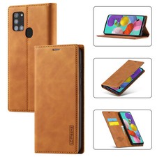 Luxury Slim Leather Strong Magnet Flip Wallet Case For Samsung S21+ Ultra Note20