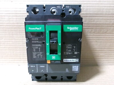 NEW Square D HDL HDL36100 3 Pole 100 Amp 600V Circuit Breaker NTO FLAWED