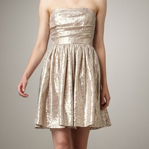 gold jacquard dress
