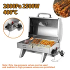Portable Gas Grill Outdoor Kitchen Camping BBQ Cooker U-Burners LPG Steel New