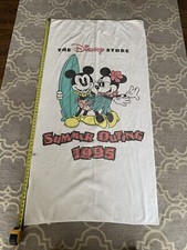 Vintage MICKEY Minnie Mouse DISNEY Store Pool Bath Beach Towel Surf Employee
