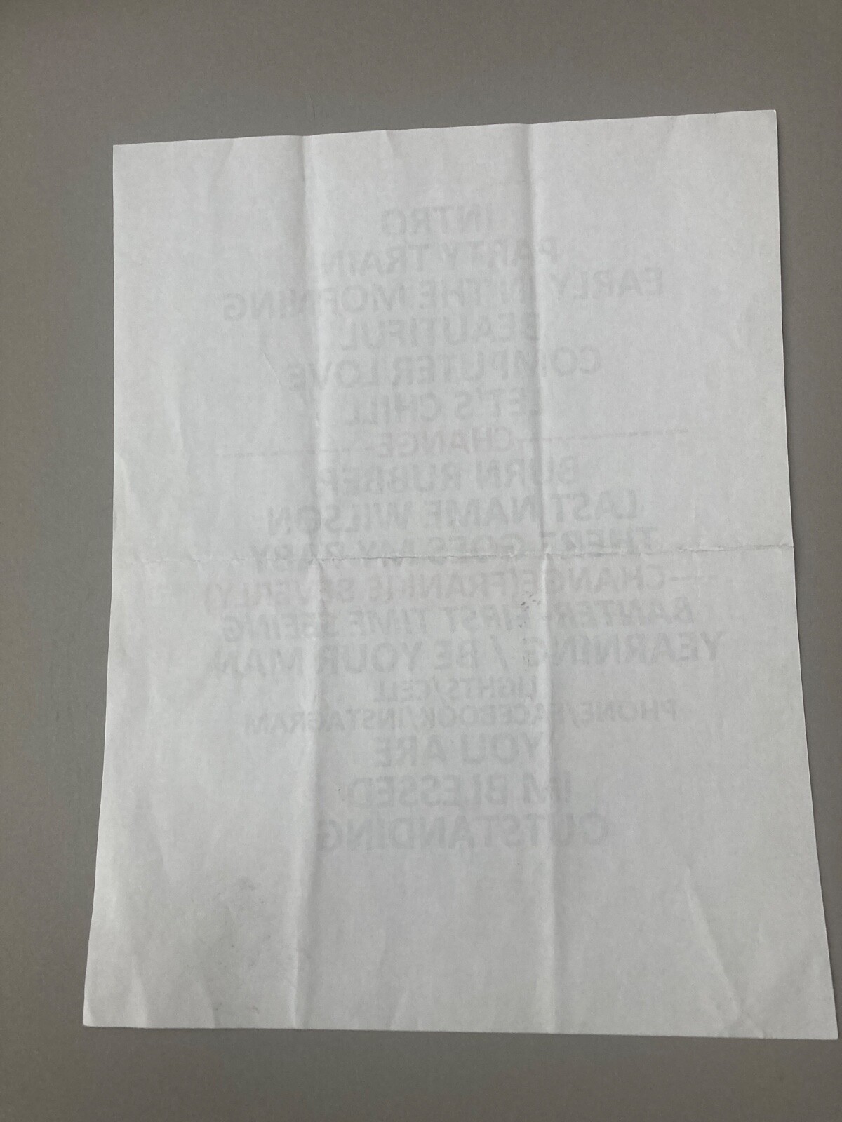 THE GAP BAND CONCERT ORIGINAL STAGE USED SETLIST