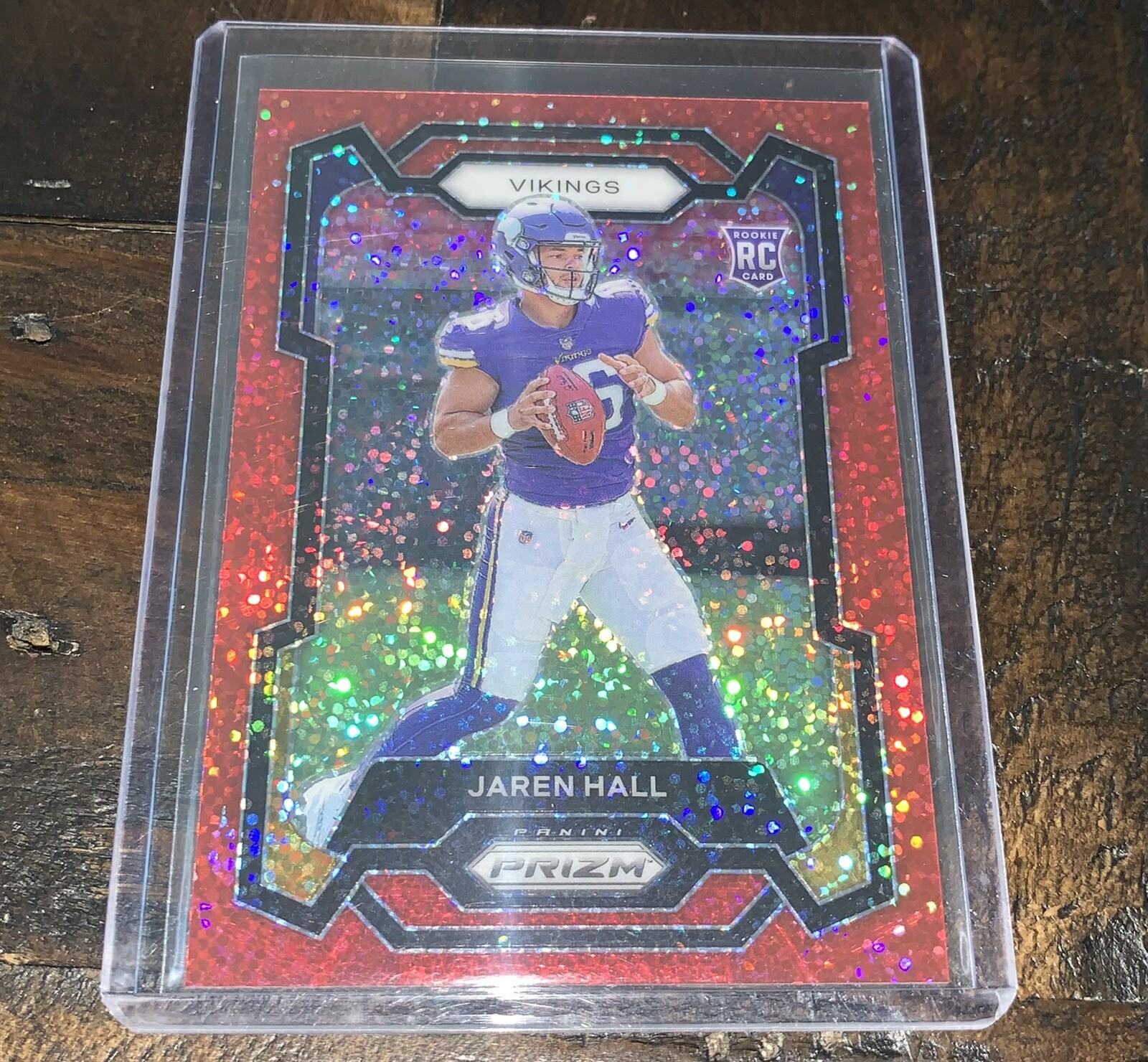 2023 Panini Prizm Jaren Hall RC 367 Red Sparkle Prizm SSP Minnesota Vikings