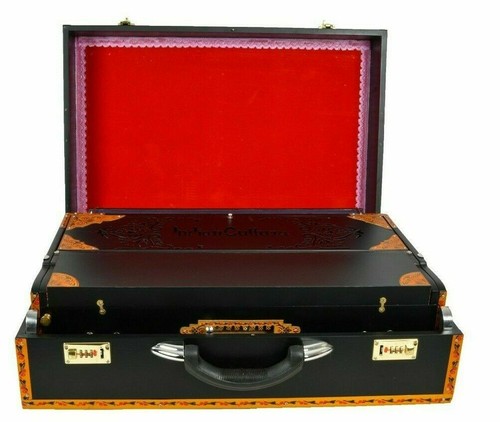 Musical Instrument 9 Scale Changer 3 Reeds Black Matt Finish Portable Harmonium - Picture 11 of 12