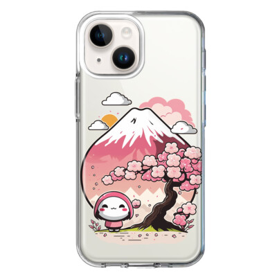 For Apple iPhone 14 Shockproof Case Cherry Blossom Mochi Girl