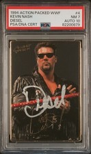 DIESEL (KEVIN NASH) 1994 ACTION PACKED WWF SIGNED ROOKIE - PSA 7 w/ PSA 10 AUTO