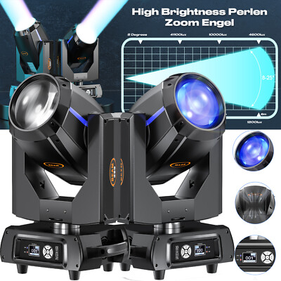 2x 20R 380W LED Moving Head Beam Sharpy Bühnenlicht 48Prismen Gobo Scheinwerfer