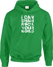 I Can Shamrock Your World St Patricks Day Funny Pun Single Joke Mens Hoodie