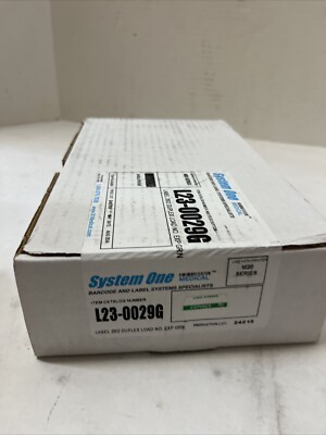 System One Label 26/2 Duplex Load L23-0029G Qty 96 Rolls