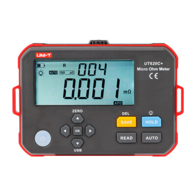 UNI-T Digital DC Niederwiderstandsprüfer Micro Ohm Meter Reichweite 1μΩ ~ 300kΩ