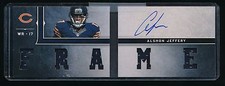 ALSHON JEFFERY 2012 PANINI PLAYBOOK ROOKIE PLAYBOOK JERSEY DIE CUT RC AUTO 87/99