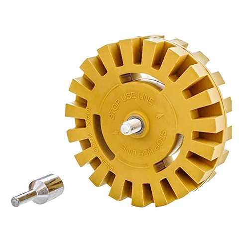 4" Caramel Tractor Wheel Pinstripe Remover Adhesive Tape Eraser Residue Removal - Afbeelding 4 van 7