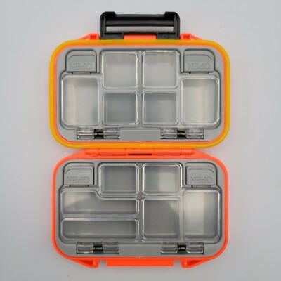 Compact Waterproof Pocket Tackle Box w/ Grid Storage Organizer 4.5'' X 3'' 