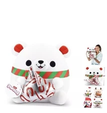 Snackles Christmas Polar Bear & Kisses 14 Inch Plush by Polar Bear (Kisses)