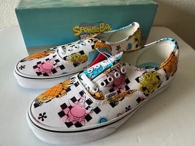 Vans x SpongeBob Authentic Airbrush Skate Shoe (Men Size US 10.5)