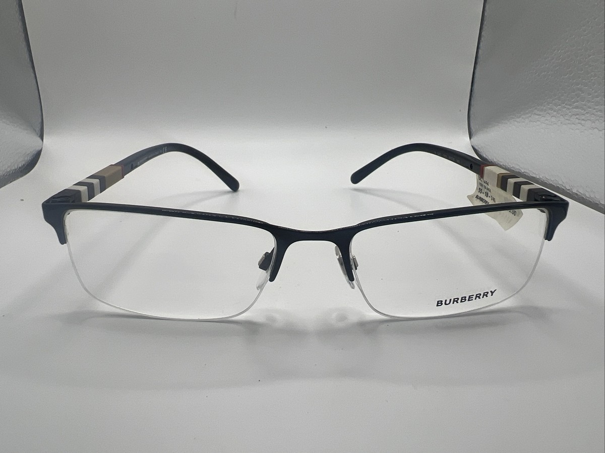 BURBERRY B1282 1001 55/18 145 men's blk half rim frames Y264 | eBay