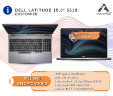 Dell 15.6" Touchscreen Laptop Windows 11 Intel Core i5 4.40 GHz 64GB RAM 2TB SSD 2