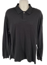 Callaway Polo Golf Long Sleeve Shirt Mens Size L Black Cotton NEW with Tags