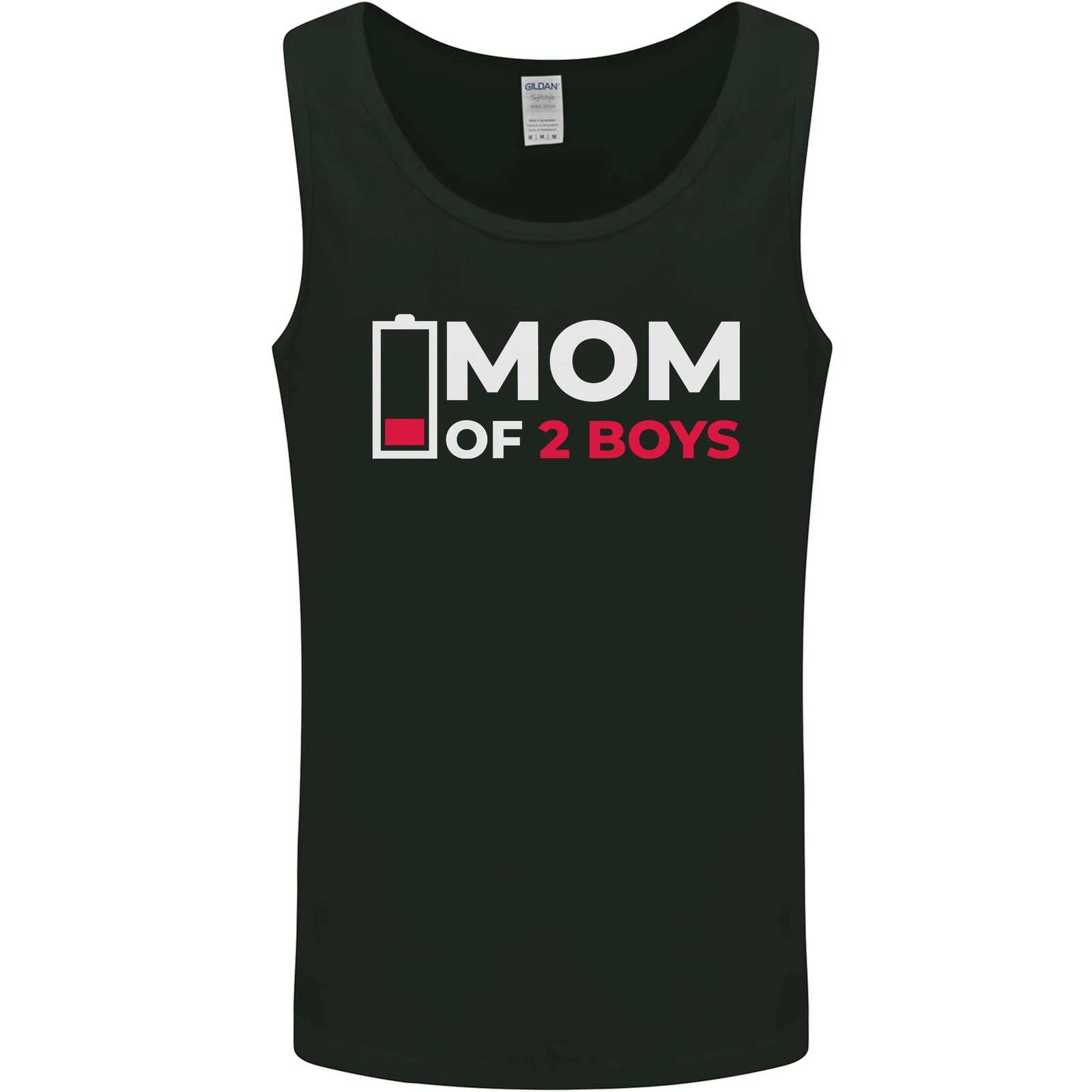 Mom of 2 Boys Funny Mothers Day Mens Vest Tank Top