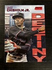 2022 Stadium Club Dynasty and Destiny #4B Jazz Chisholm Jr. Marlins Red Foil
