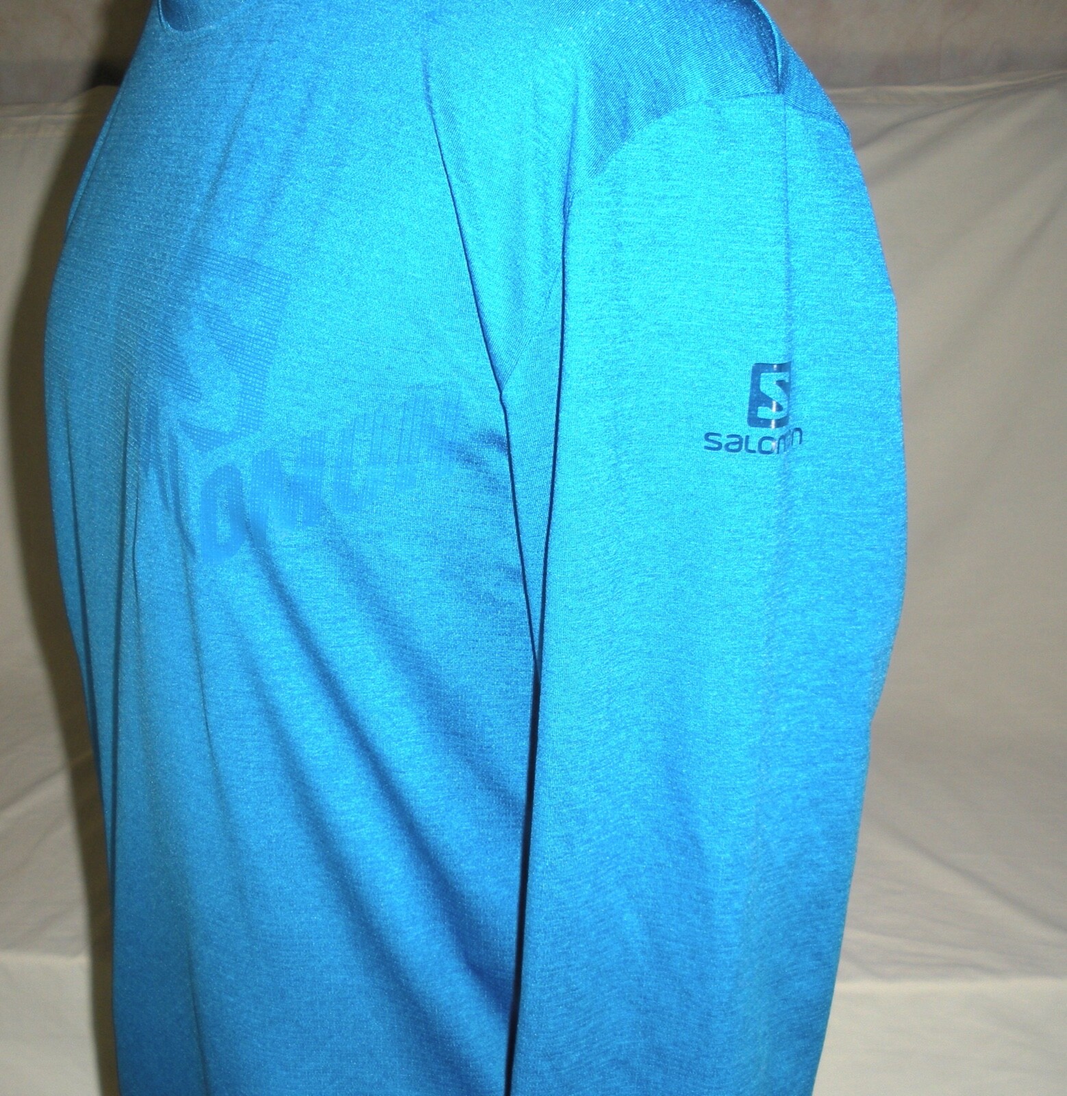 Salomon Camicia Asciutto Advanced Skin Active da uomo L S blu verde acqua taglia M CONDI in perfette condizioni