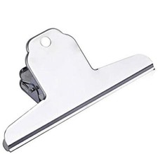Chrome Metal Silver Grip Clip Letter Binder Paper Clamp Bulldog Clips Office NEW