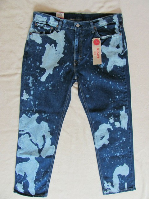 jeans with bleach spots