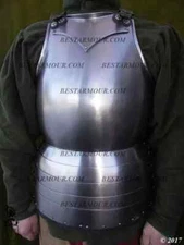 Medieval 18GA Steel Breastplate Cuirass Armor LARP SCA Reenactment Costume