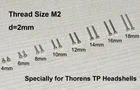 Fixing Screw Kit for Thorens TP11, TP16 MKII MKIII, TP22, TP30 Headshell Tonearm