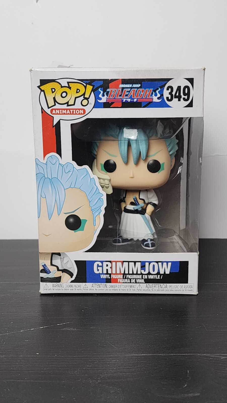 New - Funko Pop Animation #349 Bleach Grimmjow Vinyl Figure Vaulted *Box Damage*