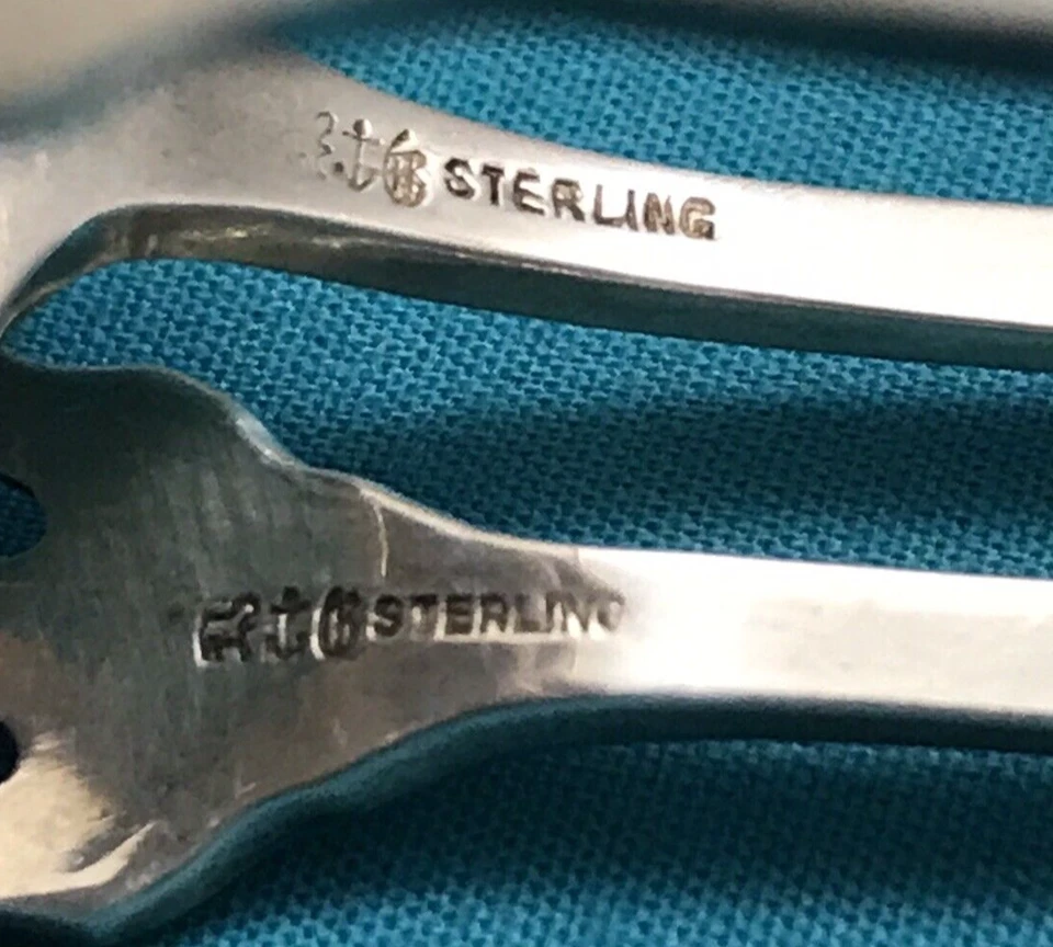 3 tenedores de ostra y limón de ley MADAM JUMEL + PINZAS DE AZÚCAR Gorham & Whiting Foto 4 de 4